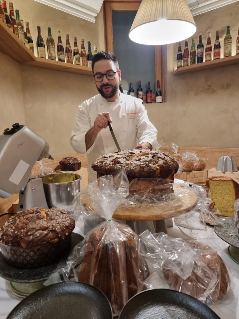 Pasquale Tozzi chef del Grand Hotel Fasano e il suo panettone