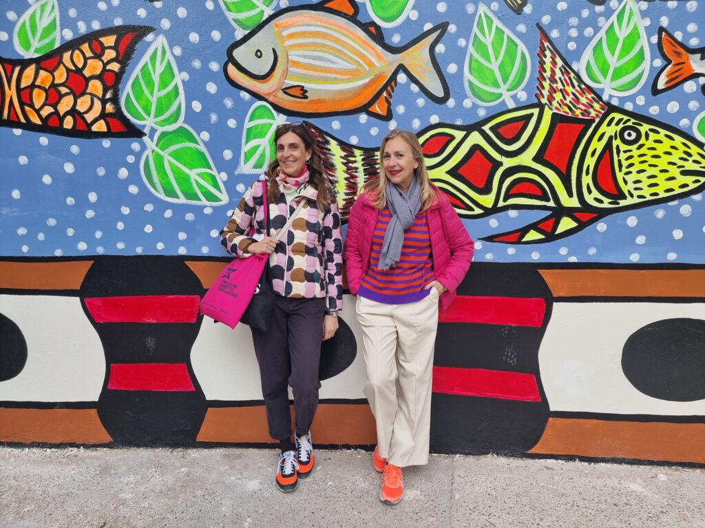 Il murale del collettivo Mahku al Padiglione della Biennale