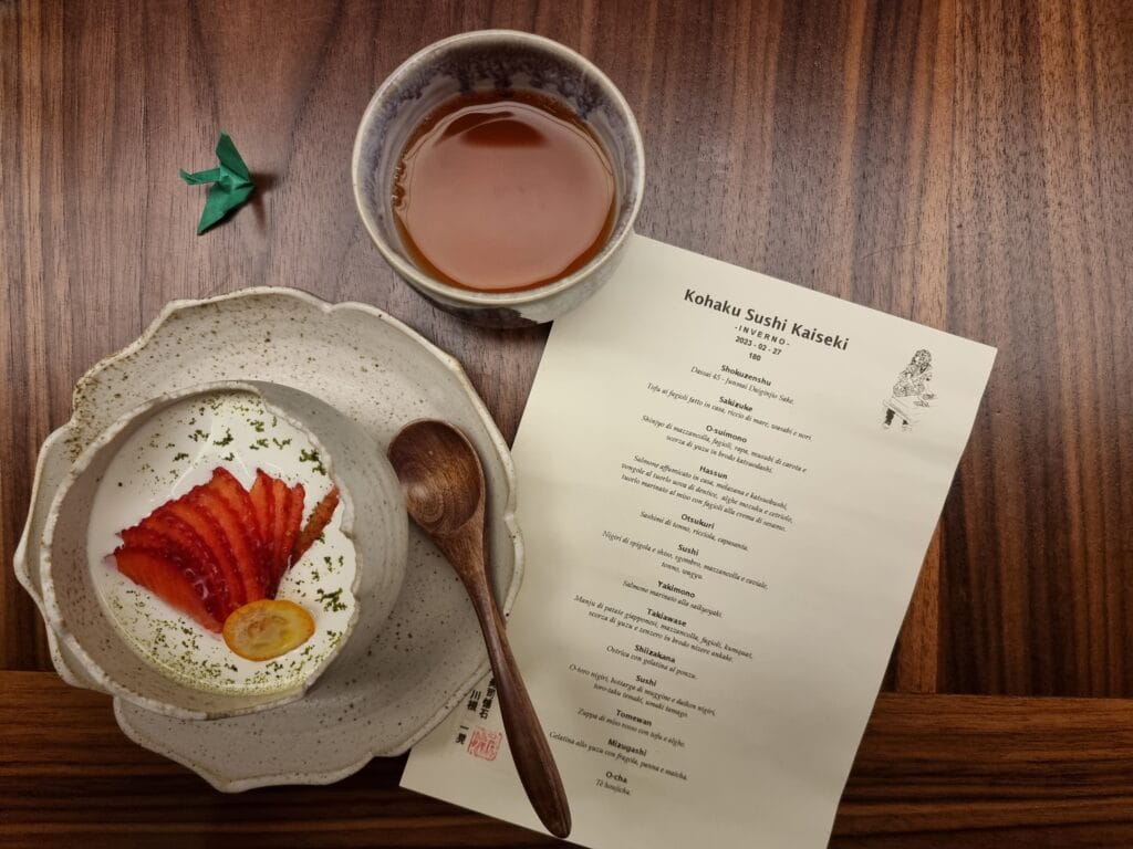 Il dessert del menu Kàiseki