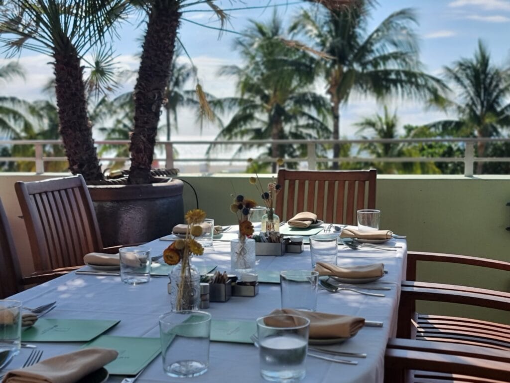 La terrazza della penthouse del Pelican Hotel