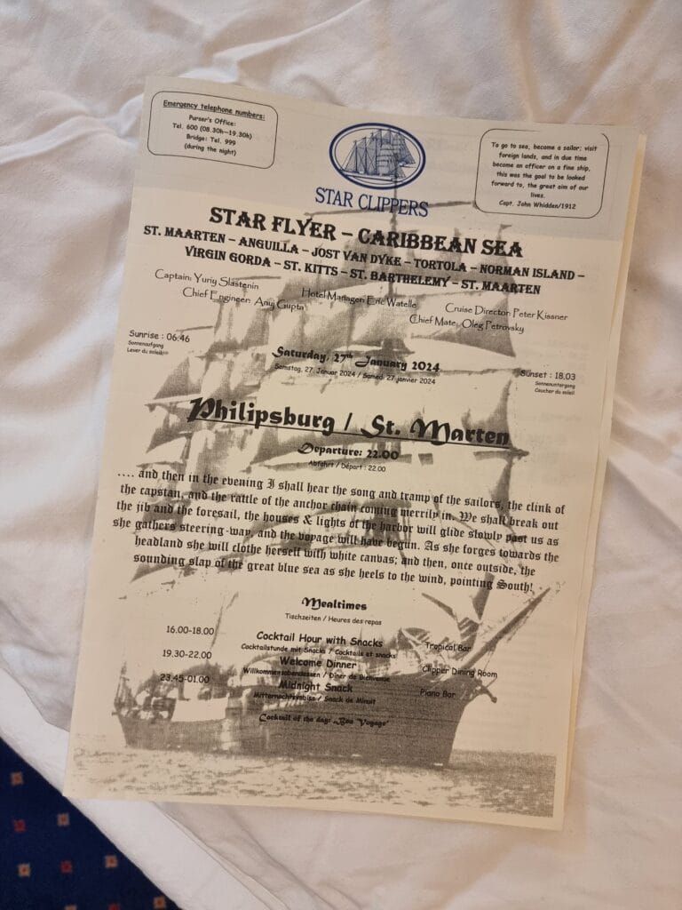 Diario di bordo della crociera