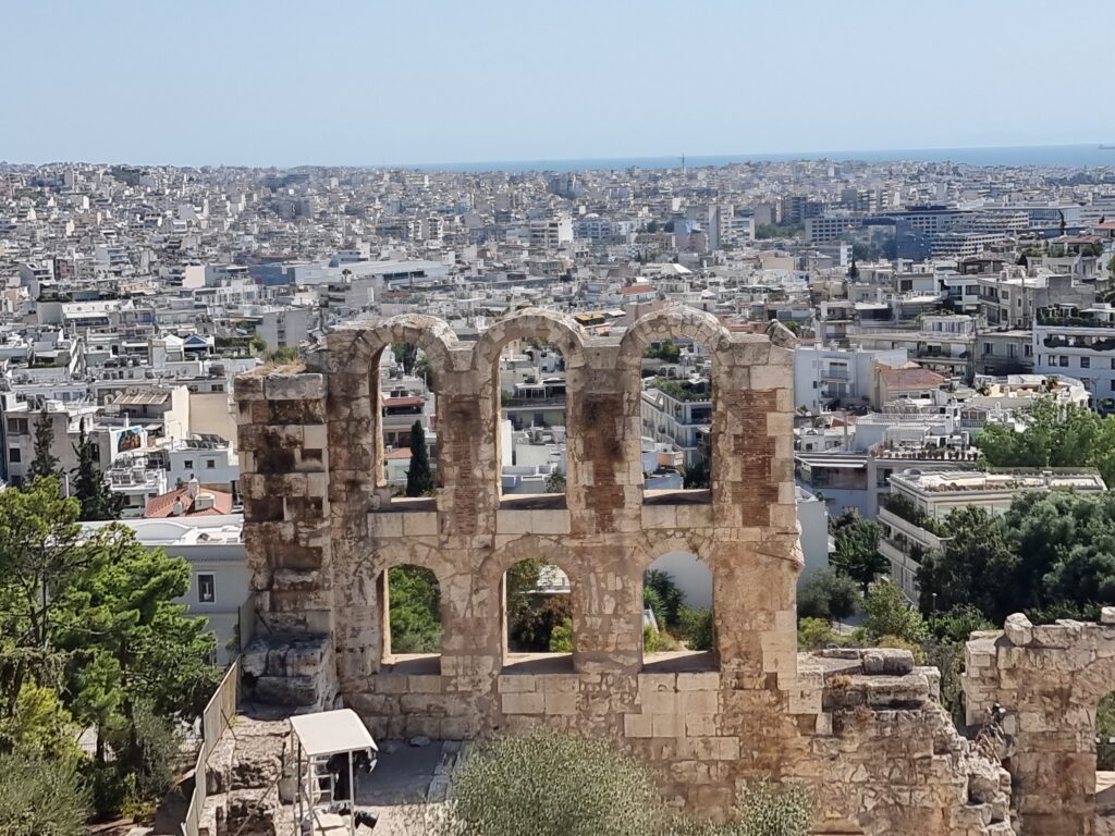 Skyline di Atene dall'Acropoli