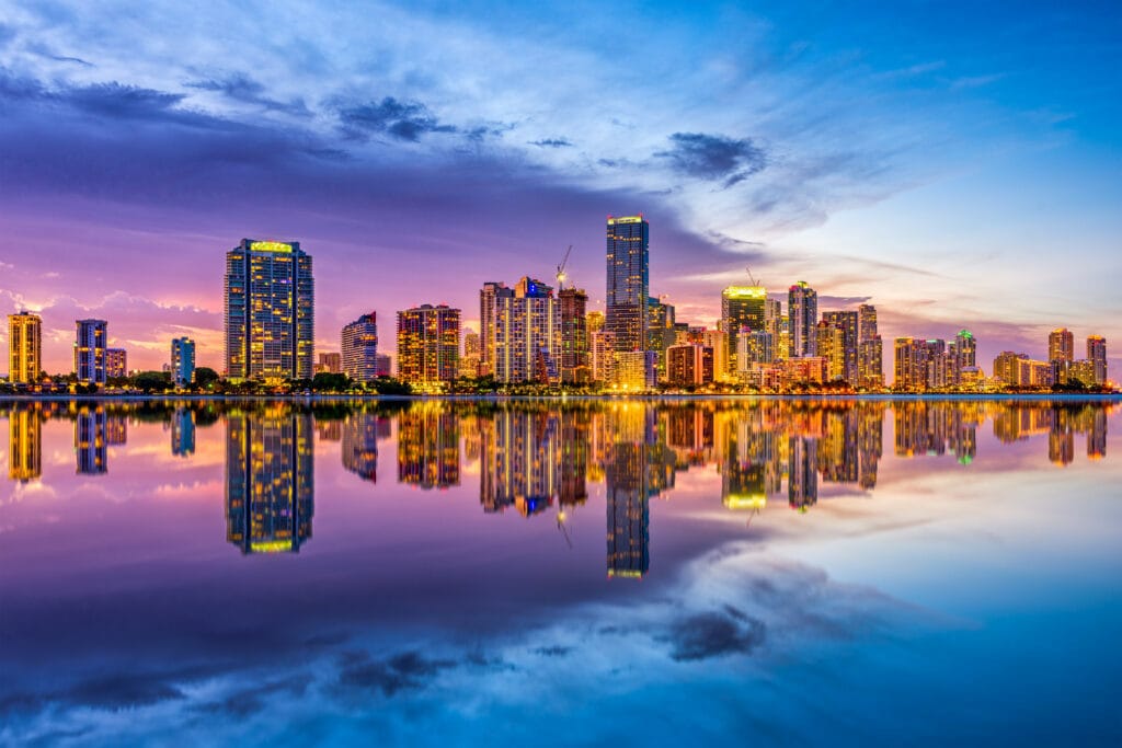 Miami Beach al tramonto