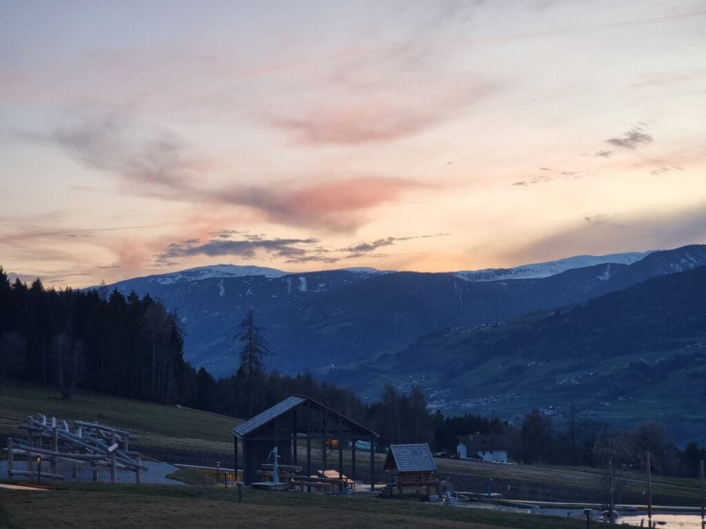Tramonto con l'enrosadira sulla Plose