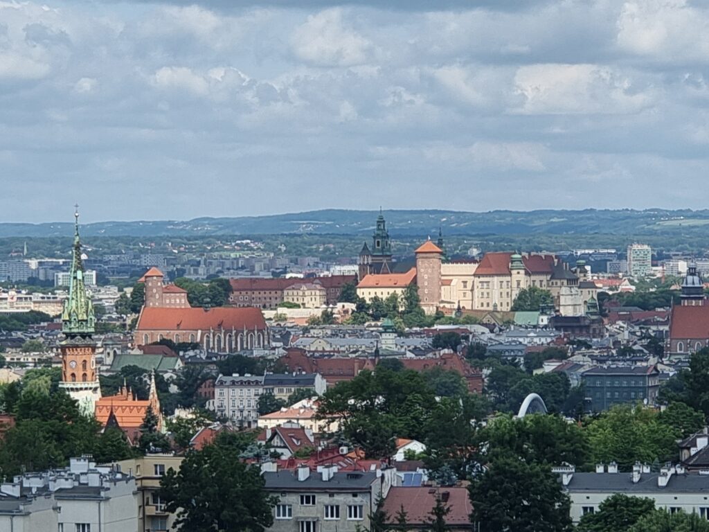 Vista di Cracovia dal tumulo Krakus