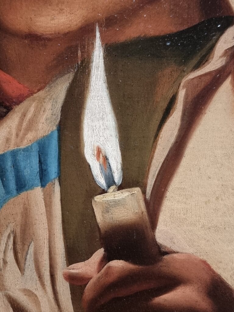 Dettaglio tela di Matthias Stom