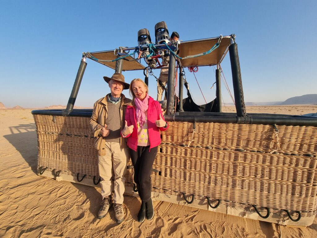 Dopo il volo in mongolfiera sul Wadi Rum