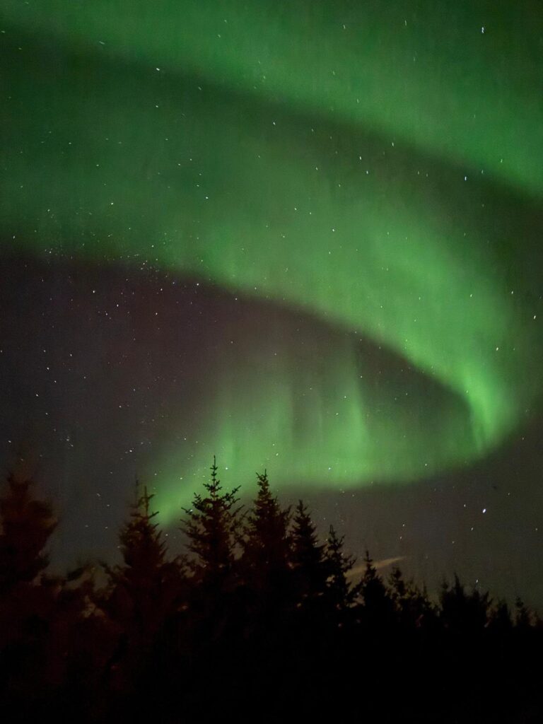 Aurora boreale a Borgarnes ripresa con il mio cellulare Samsung Galaxy S21 Ultra