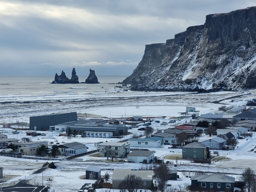 Panoramica di Vik dall'alto
