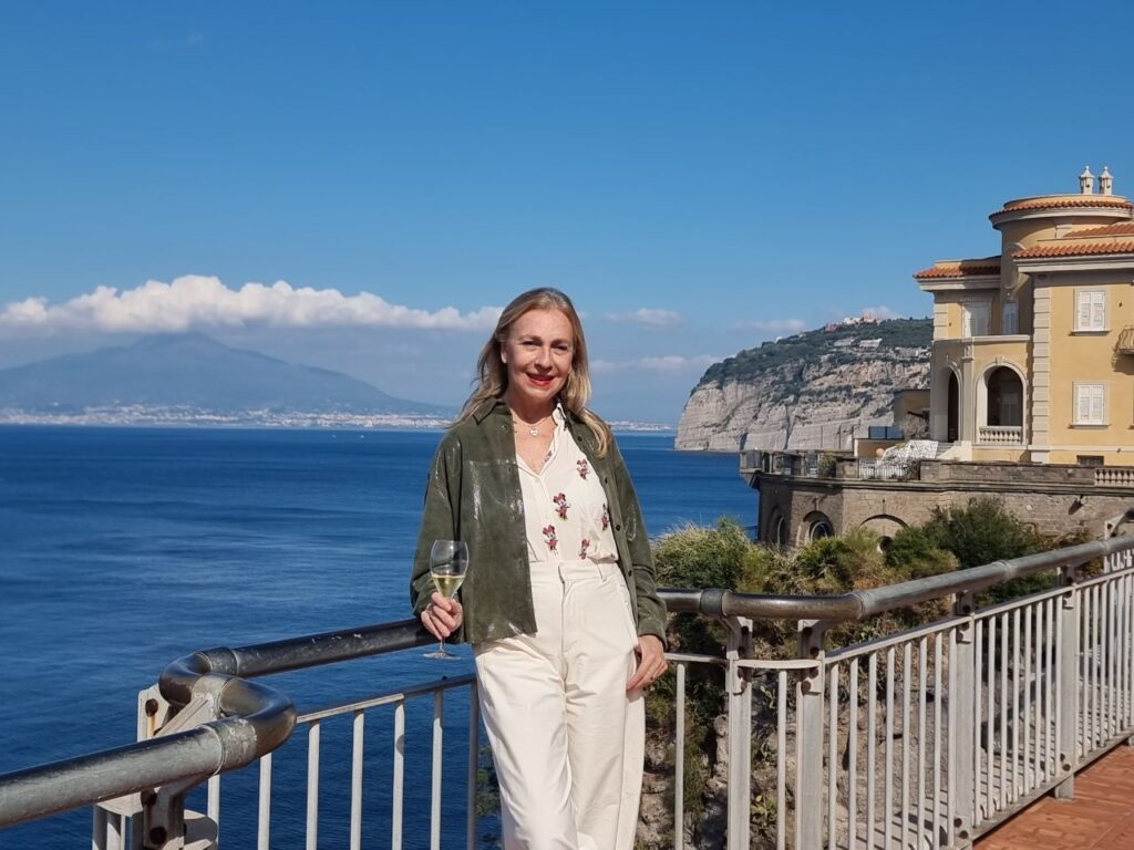 Panorama dalla Terrazza Mediterraneo Bistrot con vista sul Vesuvio